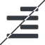 Thin, line, right, down, solid, horizontal, mirror, prohibited, text, align, alignment, editor, right-align, align-right, align-right-alt, right-align-alt, right-align-alt-solid icon