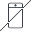 Thin, line, down, horizontal, mirror, prohibited, iphone, phone, mobile, android, gsm, smartphone, cell, smartphone-thin icon