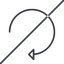 Thin, line, down, horizontal, mirror, arrow, prohibited, reload, refresh, undo, redo, undo-thin, restore icon