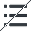 Thin, line, down, horizontal, mirror, prohibited, list, editor, list-item, checklist, unordered, unordered-list, unsorted, unsorted-list, bullet, bullet-list, unordered-list-solid icon