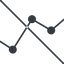 Line, down, graph, analytics, chart, prohibited, analytics-thin icon