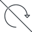 Thin, line, left, horizontal, mirror, arrow, prohibited, reload, refresh, undo, redo, undo-thin, restore icon