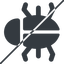 Thin, line, left, prohibited, animal, bug, debug, debugging, insect, bug-solid icon