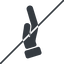 Thin, line, left, prohibited, healthcare, help, care, gift, hand, giving, giving-hand, love, give, giving-hand-solid icon
