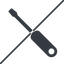 Thin, line, left, prohibited, tool, mechanics, mechanical, repair, screwdriver, screw, screwdriver-solid icon