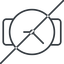 Thin, left, prohibited, time, hour, minute, hours, minutes, watch, watch-thin icon