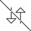 Thin, line, right, horizontal, mirror, arrow, prohibited, update, change, switch, select, revert, double, double-arrow, change-thin icon