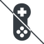 Thin, line, right, solid, horizontal, mirror, prohibited, game, gaming, games, gamepad, pad, joystick, gamepad-solid icon