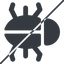 Thin, line, right, prohibited, animal, bug, debug, debugging, insect, bug-solid icon