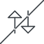 Thin, line, right, arrow, prohibited, update, change, switch, select, revert, double, double-arrow, change-thin icon