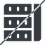 Thin, line, right, prohibited, cell, table, data, grid, row, columns, spreadsheet, spreadsheet-solid icon