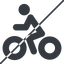 Thin, line, horizontal, mirror, vehicle, prohibited, riding, bicycle, bike, cycle, cycling, bicycle-solid icon