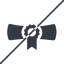 Thin, line, solid, horizontal, mirror, prohibited, university, diploma, degree, college, education, graduated, graduate, diploma-solid icon