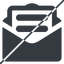 Thin, line, horizontal, mirror, envelope, mail, message, email, letter, prohibited, contact, sheet, open, read, open-envelope, open-envelope-text, text, envelope-text, envelope-text-solid icon