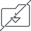 Thin, line, down, horizontal, mirror, prohibited, folder, directory, folders, directories, folder-down-thin icon