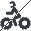 Thin, line, horizontal, mirror, prohibited, riding, bike, cycle, motorbike, motorcycle, biker, quad icon