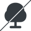 Thin, line, solid, horizontal, mirror, prohibited, tree, forest, tree-solid icon