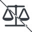 Thin, line, prohibited, law, balance, justice, legal, scales, balance-alt icon