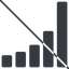 Thin, line, up, graph, chart, prohibited, statistics, antenna, mobile, signal, bars, level, strength, bar, bar-chart-solid, wifi icon