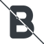 Thin, line, b, prohibited, text, type, editor, font, typography, font-weight, bold, bold-alt, strong icon