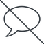 Thin, line, message, prohibited, chat, comment, speech, dialogue, comment-thin, blablabla, bubble, blabla icon