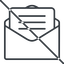 Thin, line, envelope, mail, message, email, letter, prohibited, contact, sheet, open, read, open-envelope, open-envelope-text, text, envelope-text, envelope-text-thin icon