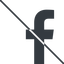 Thin, line, logo, brand, facebook, f, social, network, prohibited, meta icon