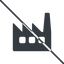 Thin, line, factory, industry, window, prohibited, factory-window icon