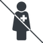 Thin, line, prohibited, nurse, medical, healthcare, health, female, medic, female-nurse, doctor, hospital, female-nurse-solid icon