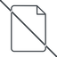 Thin, line, up, prohibited, file, sheet, paper, file-thin, document icon