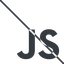 Thin, line, logo, javascript, js, prohibited icon