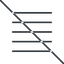 Thin, line, solid, prohibited, menu, burger, text, align, alignment, editor, justify, justify-align, align-justify, justify-align-thin icon