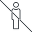 Thin, line, man, prohibited, human, male, male-thin icon