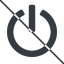Thin, line, prohibited, power, on, off, turn-on, turn-off, power-solid icon