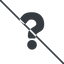 Thin, line, question, mark, prohibited, question-mark, help icon
