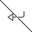 Thin, line, up, sign, confirm, arrow, prohibited, key, submit, send, return, enter, return-sign, return-sign-thin icon