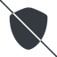 Thin, line, prohibited, safe, shield, protection, royalty, blazon, shield-solid icon