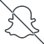Thin, line, solid, logo, brand, social, network, prohibited, chat, snapchat-thin, snapchat, snap icon