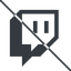 Thin, line, social, prohibited, gaming, streaming, vod, twitch, glitch, twitch-glitch icon