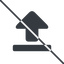 Thin, line, up, uploaded, uploading, prohibited, upload-solid icon