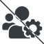 Thin, line, users, group, setting, cog, prohibited, team, parameters, users-cog, community icon