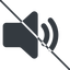 Thin, line, up, prohibited, speaker, volume, mute, unmute, music, sound, loudspeaker, volume-2-solid icon