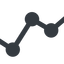 Line, down, wide, graph, analytics, chart, analytics-wide icon