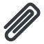 Line, down, wide, paper, clip, attachment, paper-clip, paper-clip-alt, paper-clip-alt-wide icon