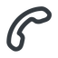 Line, down, wide, phone, call, dial, number, phone-wide, telephone icon