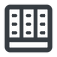 Line, down, wide, cell, table, data, grid, row, columns, spreadsheet, spreadsheet-wide icon