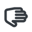 Line, right, wide, solid, hand, stop, fingers, hand-wide icon