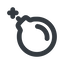 Line, wide, horizontal, mirror, bomb, explosive, detonator, blast, fuse, spark, c4, dynamite, boom, bomb-wide icon