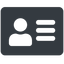 Address, card, contact, id, badge, address-card-solid icon