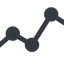 Line, up, wide, graph, analytics, chart, analytics-wide icon